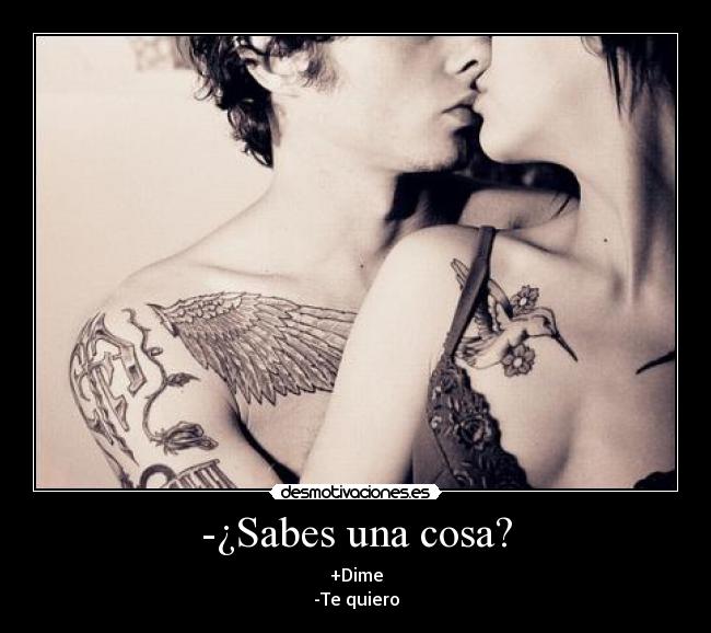 -¿Sabes una cosa? -