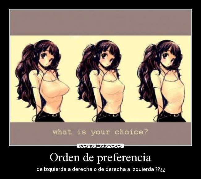 Orden de preferencia -