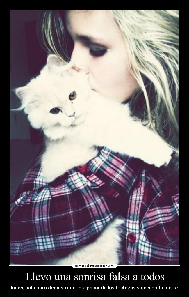 Llevo una sonrisa falsa a todos -