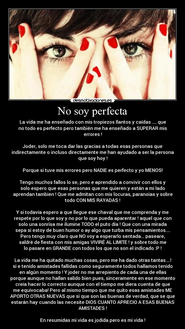 No soy perfecta -