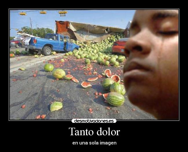 Tanto dolor - en una sola imagen