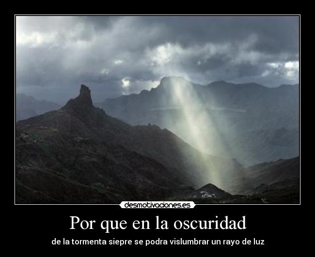 Por que en la oscuridad -