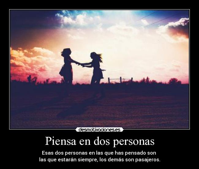 Piensa en dos personas -