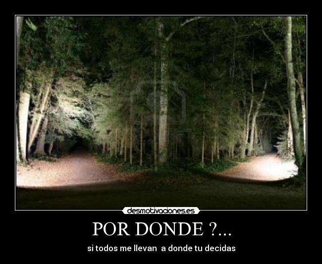 POR DONDE ?... -
