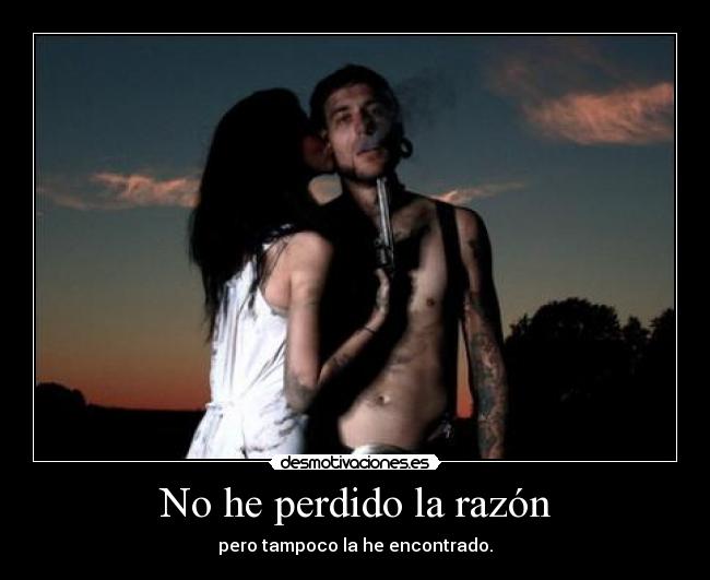 No he perdido la razón - pero tampoco la he encontrado.