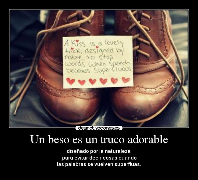 Un beso es un truco adorable -