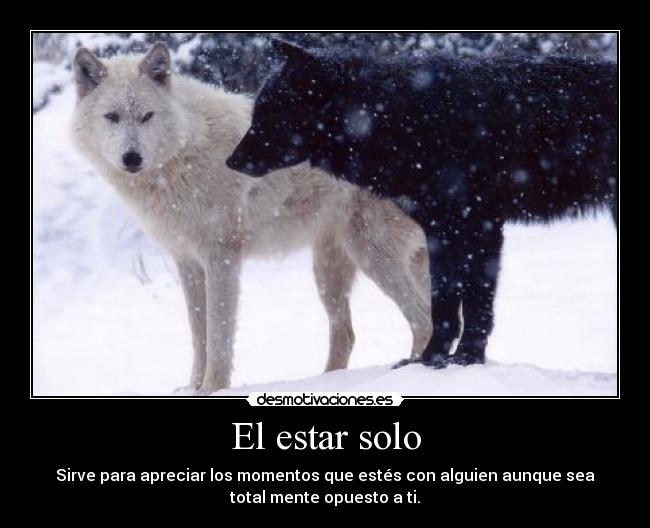 El estar solo -
