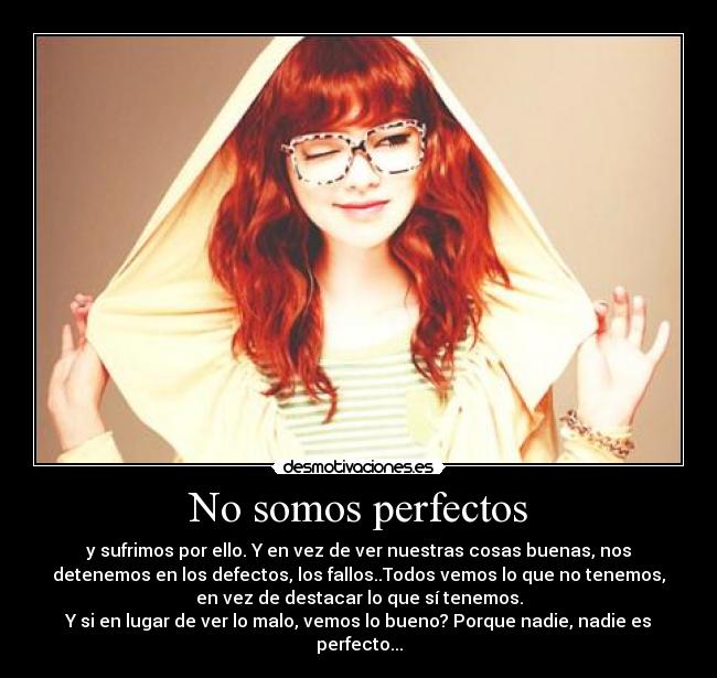 No somos perfectos -