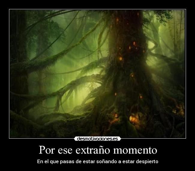 Por ese extraño momento - En el que pasas de estar soñando a estar despierto