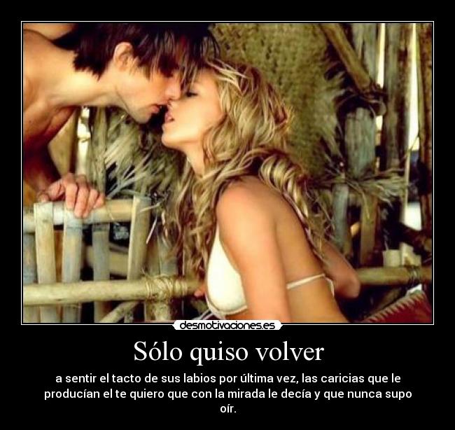 Sólo quiso volver -