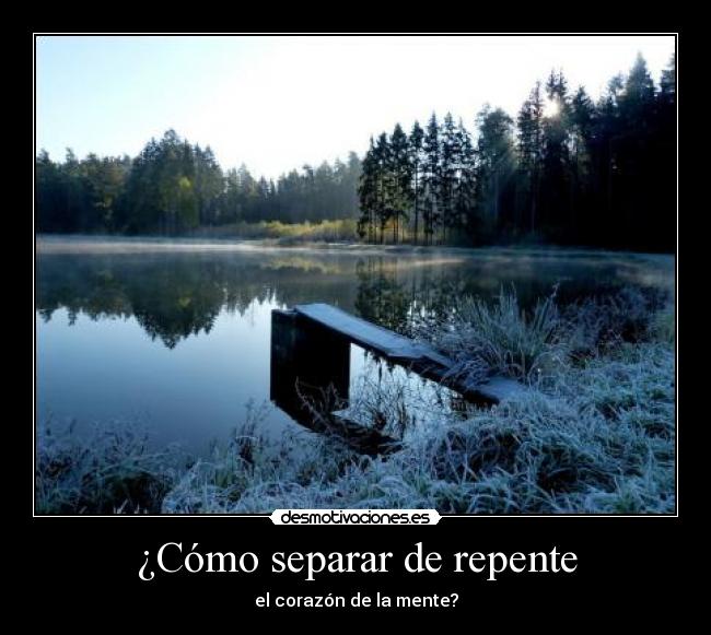 ¿Cómo separar de repente -