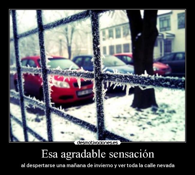 Esa agradable sensación - al despertarse una mañana de invierno y ver toda la calle nevada