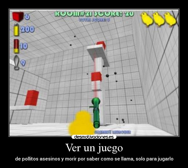 Ver un juego - de pollitos asesinos y morir por saber como se llama, solo para jugarlo