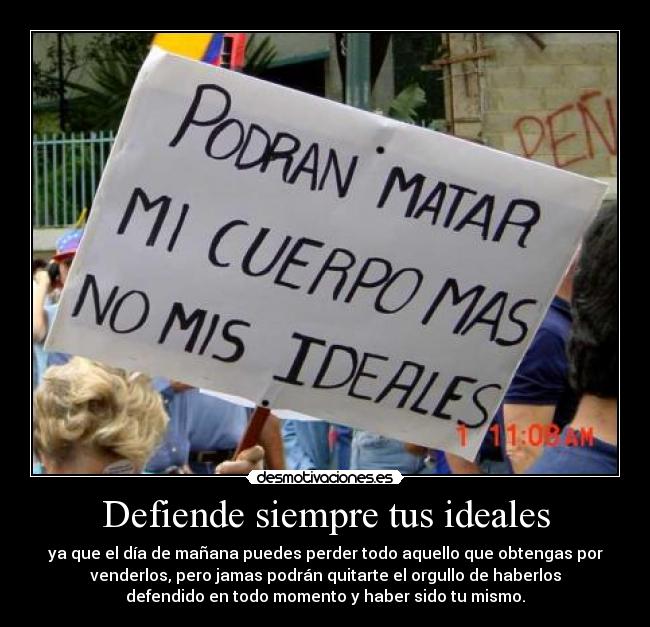 carteles ideales defiende vendas sincero real desmotivaciones