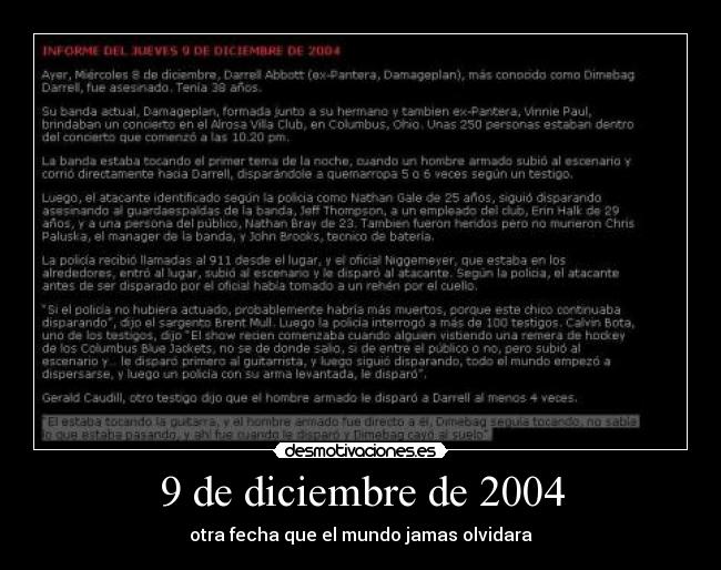 9 de diciembre de 2004 - otra fecha que el mundo jamas olvidara