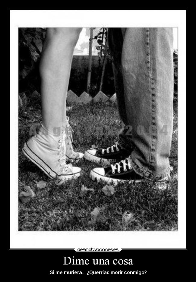 Dime una cosa - Si me muriera... ¿Querrías morir conmigo?