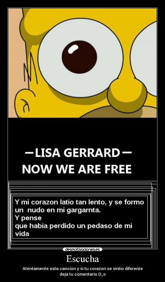 Escucha - Atentamente esta cancion y si tu corazon se sintio diferente
deja tu comentario O_o