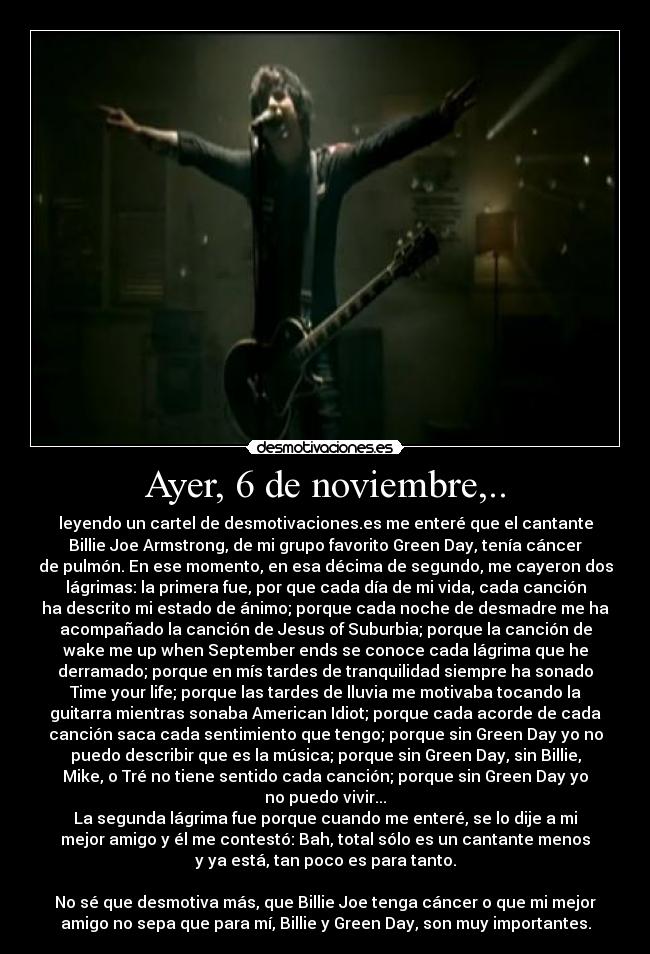 Ayer, 6 de noviembre,.. - 