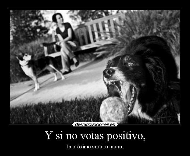 Y si no votas positivo, -
