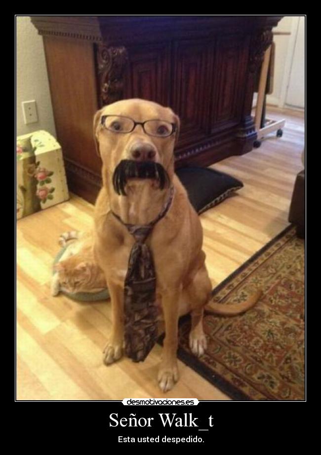 Señor Walk_t - Esta usted despedido.