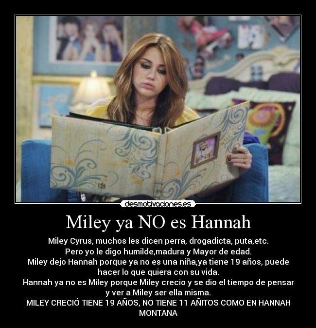 Miley ya NO es Hannah -