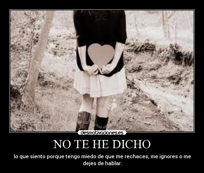 NO TE HE DICHO -