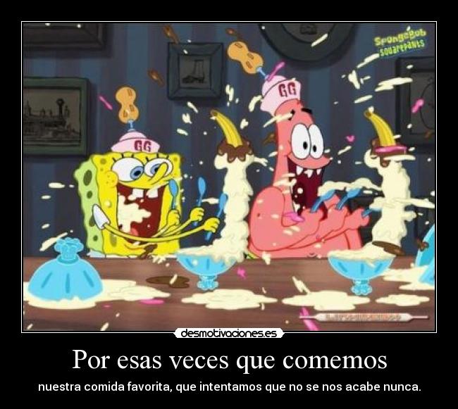 carteles comida bob esponja desmotivaciones