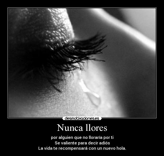 Nunca llores -