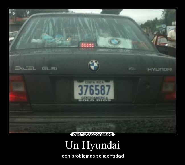 Un Hyundai - con problemas se identidad