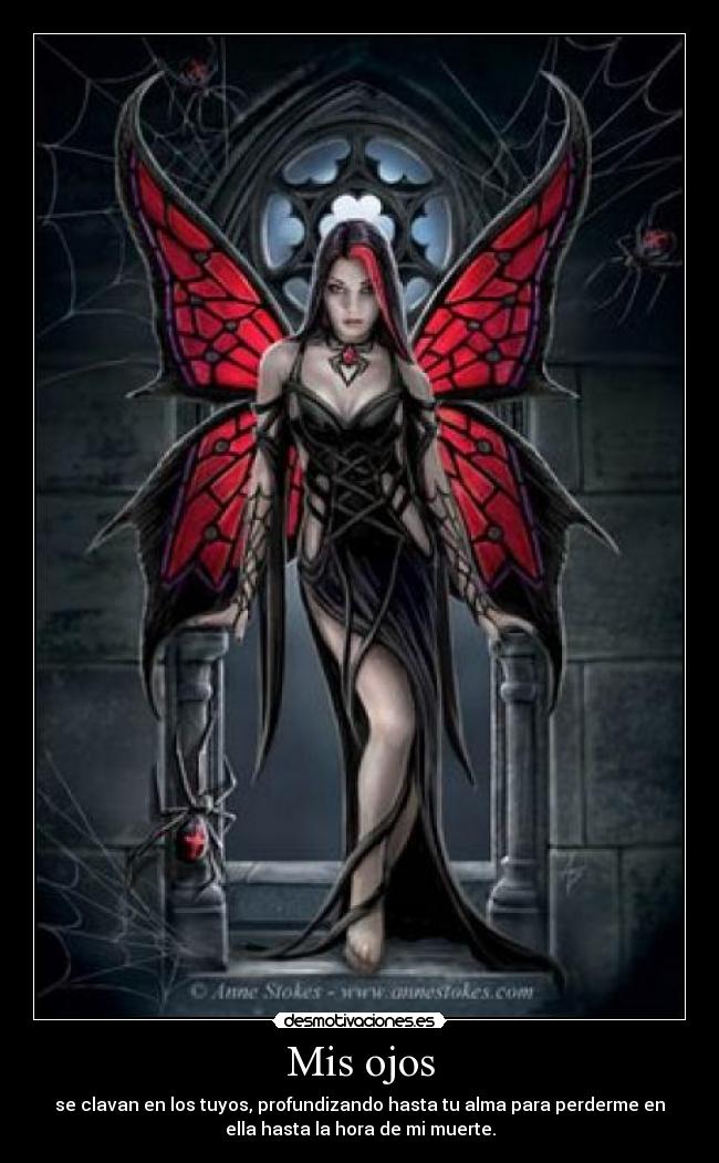 carteles ojos alma muerte romanticismo goth anne stokes desmotivaciones