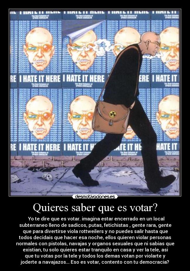 carteles spider jerusalem desmotivaciones