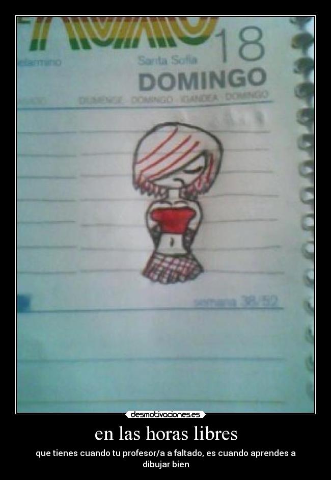 en las horas libres -