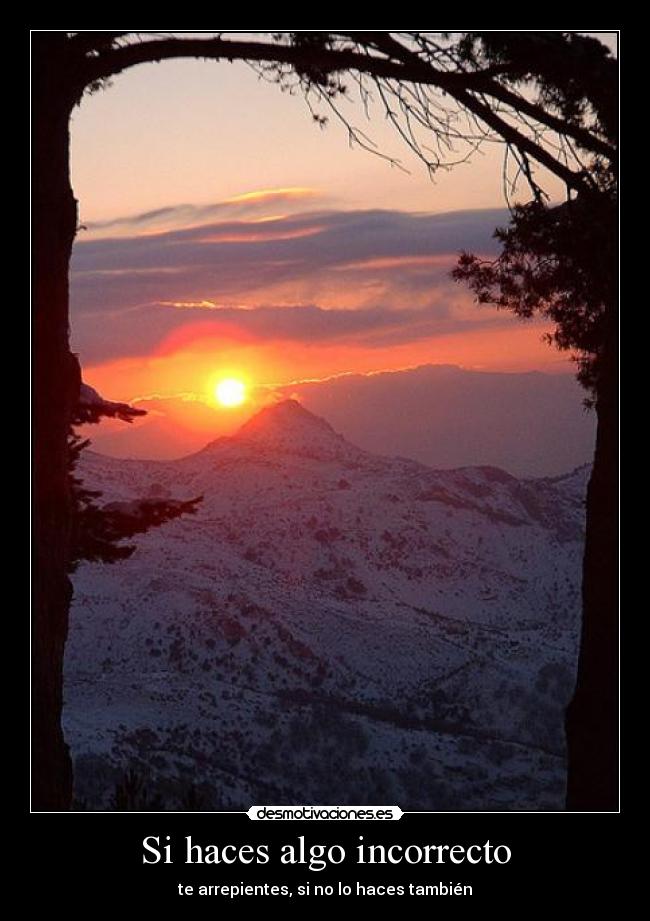 Si haces algo incorrecto - te arrepientes, si no lo haces también