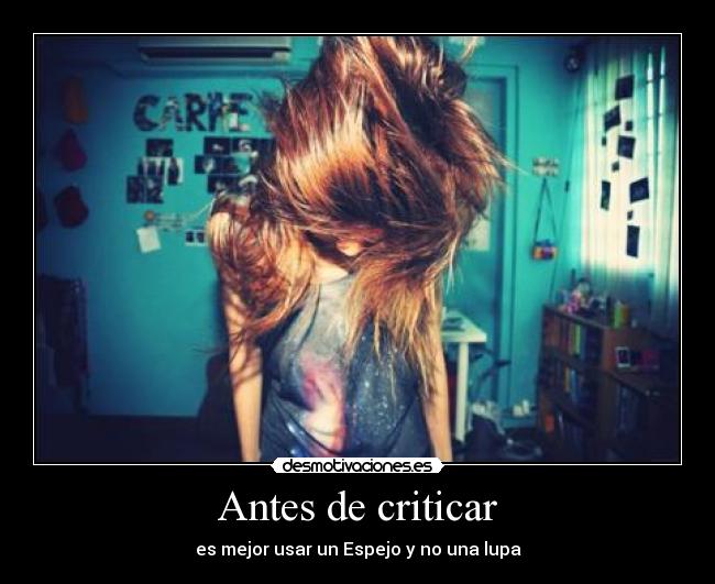 Antes de criticar -
