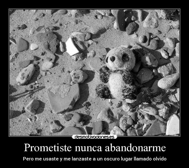 Prometiste nunca abandonarme - Pero me usaste y me lanzaste a un oscuro lugar llamado olvido