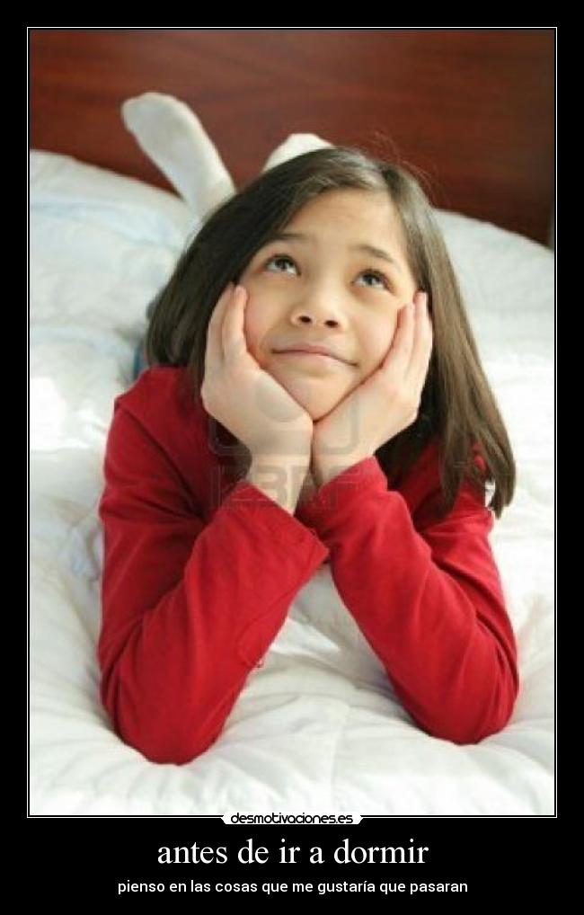 antes de ir a dormir -