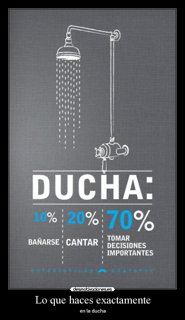 Lo que haces exactamente - en la ducha