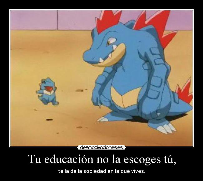 Tu educación no la escoges tú, - 