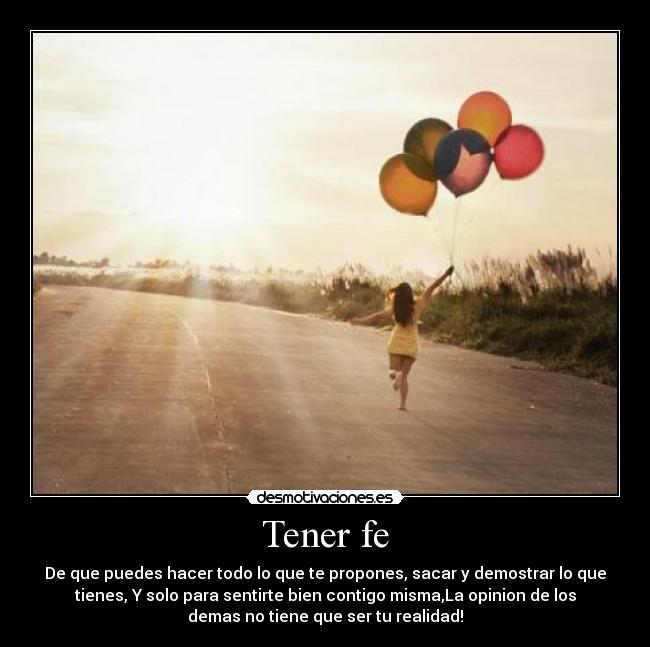 Tener fe -