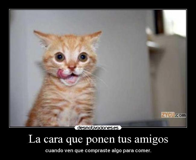 La cara que ponen tus amigos -