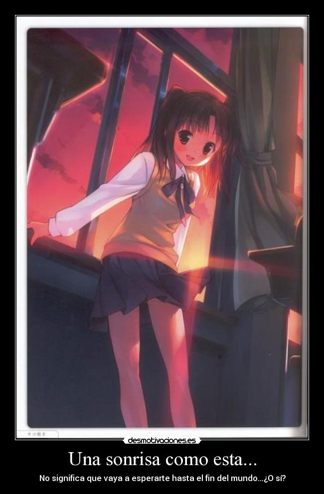 carteles sonrisa yumizuka satsuki tsukihime sacchin sonrisa espera desmotivaciones