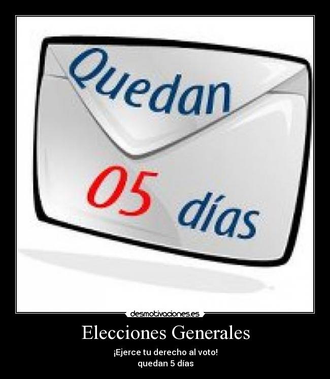 Elecciones Generales - ¡Ejerce tu derecho al voto!
quedan 5 días