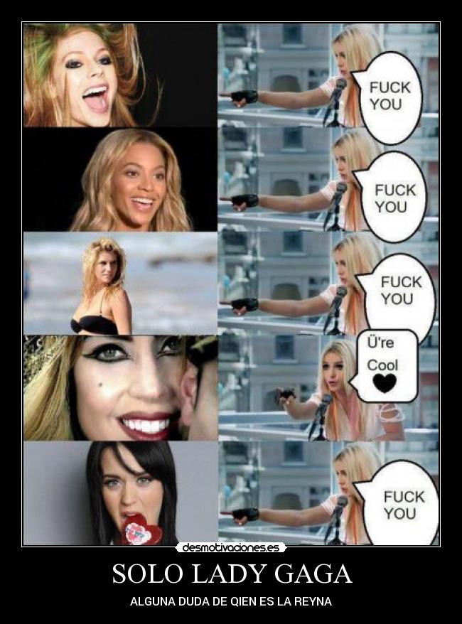 carteles lady gaga britney spear desmotivaciones
