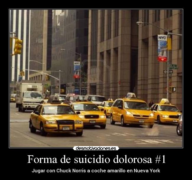 carteles taxi amarillo coche chuck norris pum estas muerto desmotivaciones
