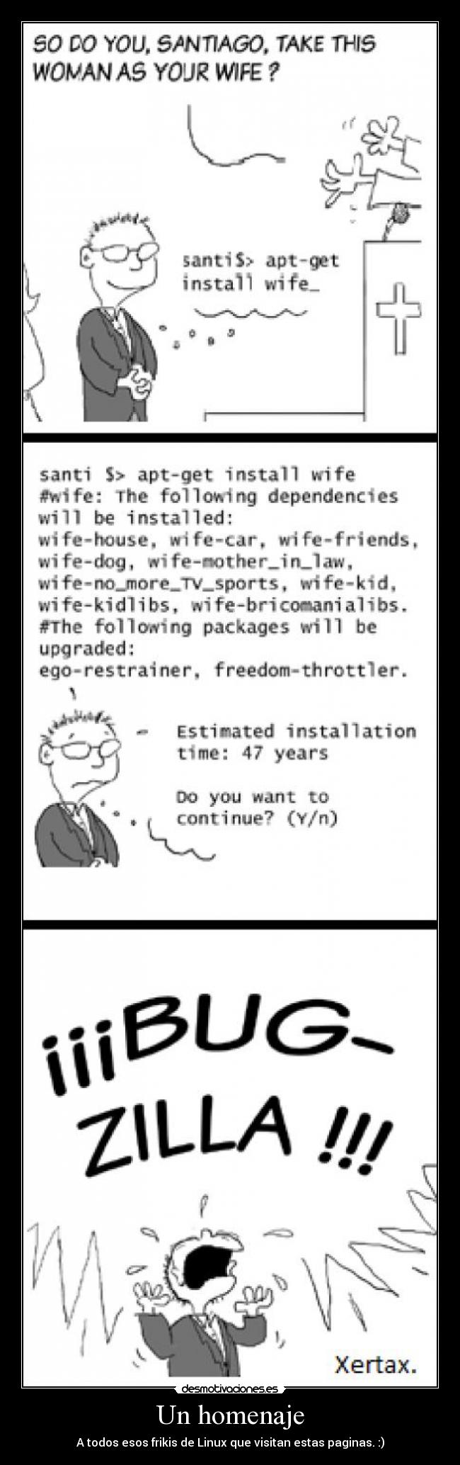 Un homenaje - A todos esos frikis de Linux que visitan estas paginas. :)