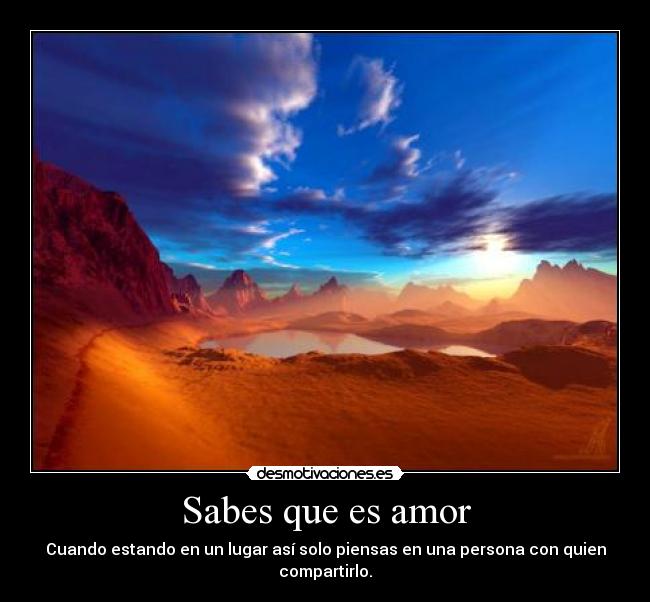 Sabes que es amor -