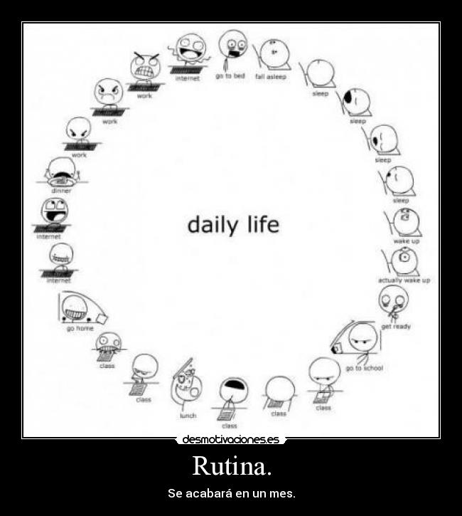 Rutina. - Se acabará en un mes.