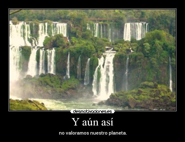 Y aún así - no valoramos nuestro planeta.