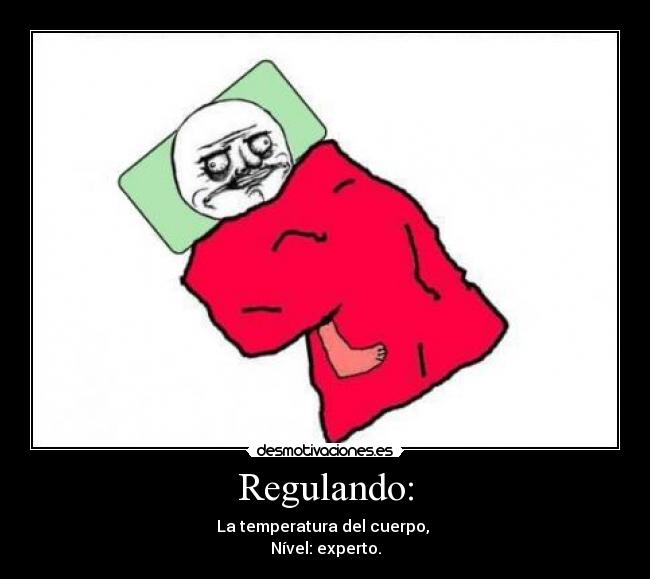 Regulando: - La temperatura del cuerpo, 
Nível: experto.