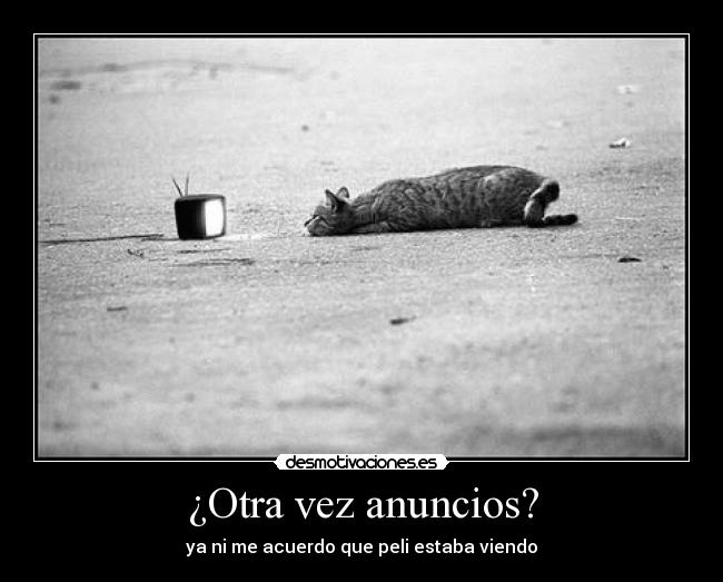 ¿Otra vez anuncios? - ya ni me acuerdo que peli estaba viendo